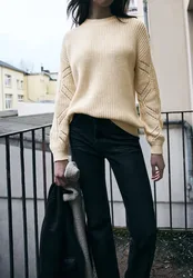 Street One Pointelle Pullover female Beige