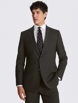 Tailored Fit Wool Rich Suit Jacket Charcoal male - MOSS - FashionsVida