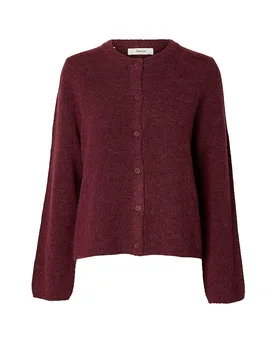 Strickjacke SLWLULU dunkelrot S damen - SELECTED FEMME - FashionsVida