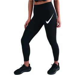 Dri-fit tempo malla larga running mujer Negro (S)