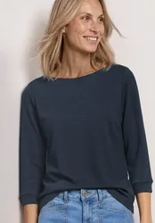Arm Shirt mit U-Boot-Ausschnitt female Blau