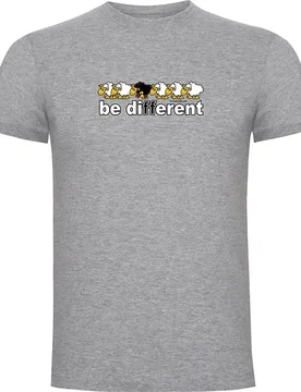 T-shirt à Manches Courtes Be Different Train Heather Grey 2XL - Kruskis - FashionsVida