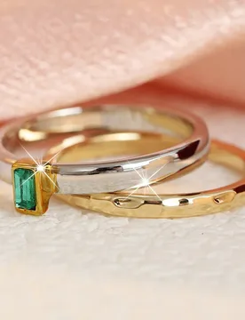 Pcs/set Exquisite Luxury Two Color Ring Set For Women Hammer Pattern And Synthetic Zircon Design Ring Trend Accessory - Aliexpress - FashionsVida
