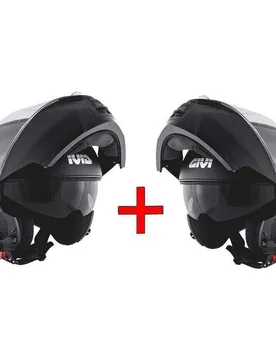 KIT RISPARMIO - Coppia Caschi Modulari X.20S Nero Opaco taglia un - GIVI - FashionsVida