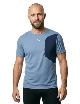 T-shirt à Manches Courtes Flex Pocket Cool Blue L - Puma - FashionsVida