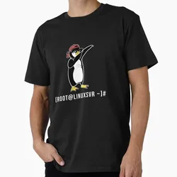 Root At Linux Server IT Nerd Linux Dabbing Penguin Hacker Funny Operating System Graphic T‑Shirt Geek IT Developer Fan Gift Tops