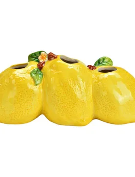 Vase Zitronen liegend aus Keramik - Wurm - FashionsVida
