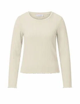 Langarmshirt creme XL Damen - RICHROYAL - FashionsVida
