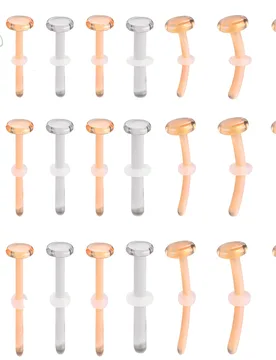 ZS 1PC Transparent Color Glass Nose Stud Nose Piercing I Shape Nostril Piercing 14G/16G/20G Eyebrows Lips And Belly Button Ring - Aliexpress - FashionsVida