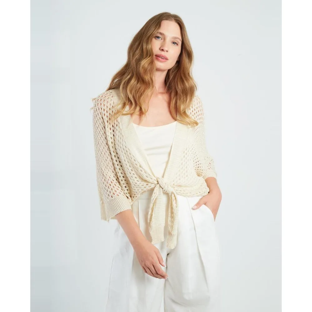 Cárdigan de punto con manga corta - Derhy - FashionsVida