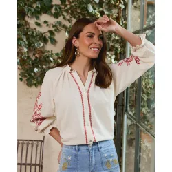 Camisa bordado de mujer