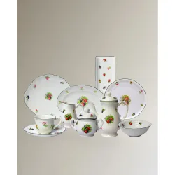 Juego de café por piezas Flores y Frutas