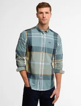 Camisa de hombre estampada y bolsillo en el lado izquierdo - Barbour - FashionsVida