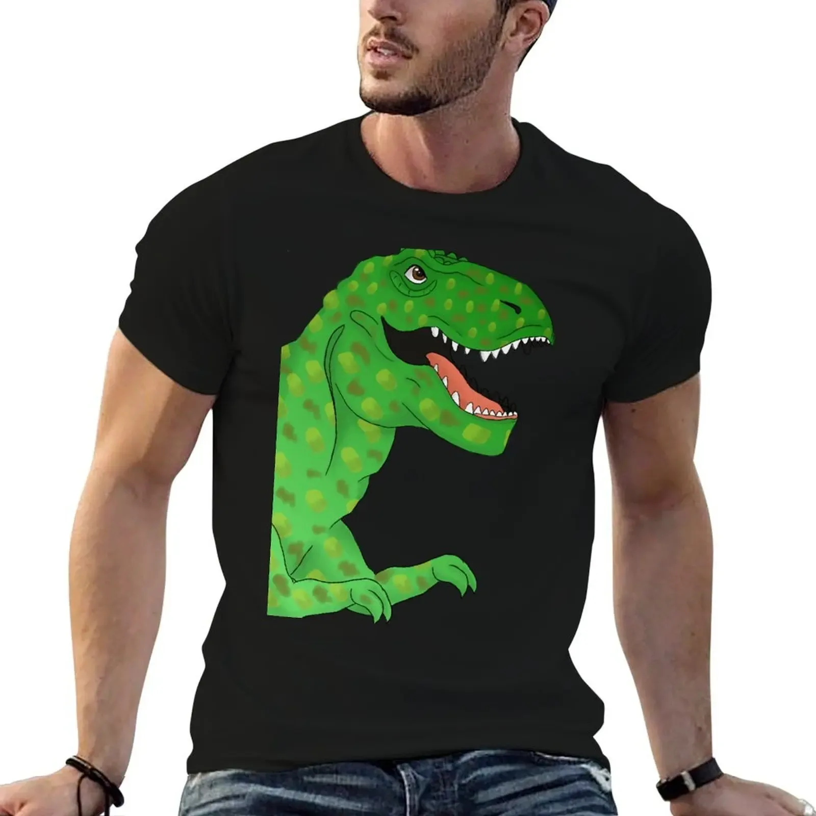 Happy Dino T-Shirt graphics plus sizes compression shirt men - Aliexpress - FashionsVida