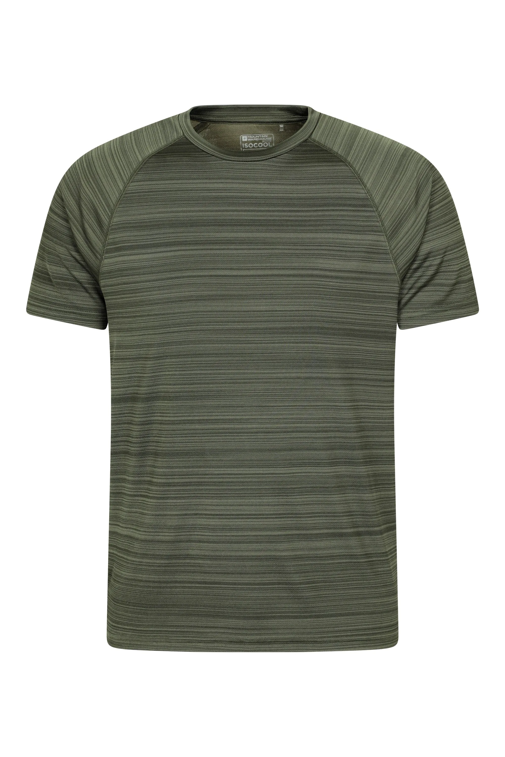 Endurance Stripe IsoCool Mens Tee - Green - Mountain Warehouse - FashionsVida