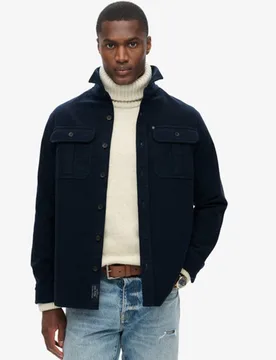 Superdry Herren Marineblau Hemdjacke, Größe: Xxl - Größe: Xxl - 99.99 - FashionsVida
