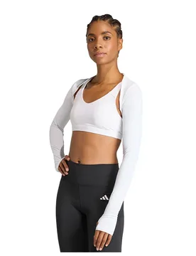 Top De Sport Power Essentials Workout Contour Shrug White M - Adidas - FashionsVida