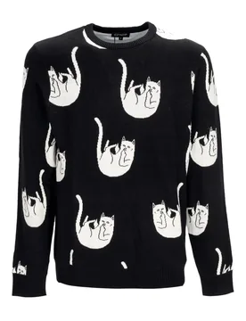 Maglione Uomo Falling Nerm Knit Sweater Black - RIPNDIP - FashionsVida