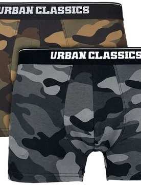 Camouflage/Flecktarn Boxershort-Set - 2-Pack Camo Boxer Shorts - S bis 5XL - für Männer - Größe 4XL - camouflage - Männer - male - Urban classics - FashionsVida