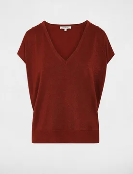 Camiseta de mujer oversize con escote pico - Morgan - FashionsVida