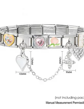 Y2K Floral Love Theme Italian Charm Bracelet Bundle 9mm DIY Links with I Miss You Rose Charms Safety Chain Set for Lover Gifts - Aliexpress - FashionsVida