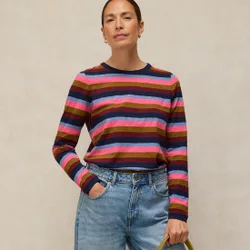 Clara Stripe Long Sleeve Tee - Pink