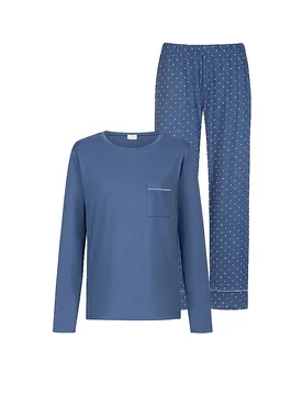Pyjama POLKA DREAMS midnight dust dunkelblau 38 Damen - Mey - FashionsVida