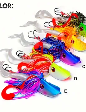 Juego de cebos blandos premium TACKLEPIONEER - Cebos de pesca de agua dulce y salada duraderos y muy atractivos, disponibles en varios colores brillan - Shein - FashionsVida
