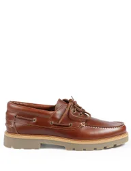 Leather Slip On Loafers Brown male