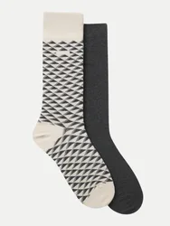 Er-Pack Socken Minipattern Mehrfarbig 43-46