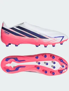 Scarpa da calcio F50 HYPERFAST LEAGUE Laceless Artificial Ground 42 2/3 Cloud White / Solar Purple / Solar Turbo - Adidas - FashionsVida
