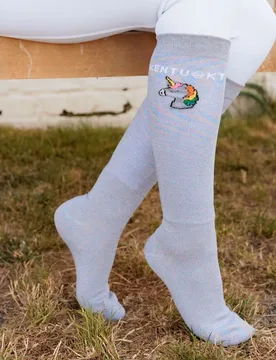 Glitzer-Socken 3er Set Einhorn lila 35-40 - Kentucky Horsewear - FashionsVida