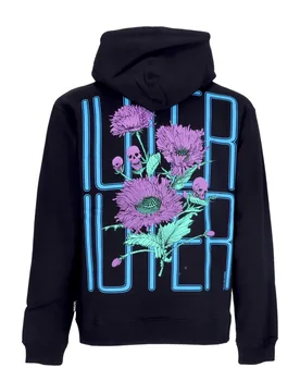 Felpa Leggera Cappuccio Uomo Spine Skulls Hoodie Black - IUTER - FashionsVida