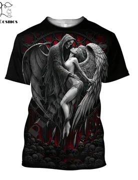 Reaper Skull Angel And Demon 3D All Over Printed Men t shirt Summer Fashion Harajuku short Sleeve Tee shirts Unisex tops TX-9 - Aliexpress - FashionsVida