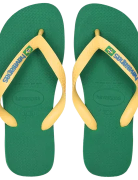 Brasil Logo Damen Flip-Flops und Sandalen - Grün - Größe 43/33 - Plastic/Polycarbonate Green 43/33 - Havaianas - FashionsVida