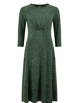 Weird Fish Felicity Printed Jersey Midi Dress Size 8 - new-arrivals all new-arrivals womens women women all-womens women dresses - Apple Green - FashionsVida
