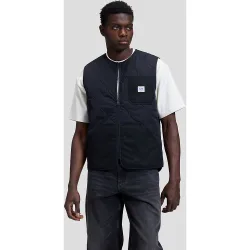Chaleco de hombre con bolsillos de lona y etiqueta workwear