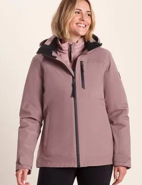 Women's 'Beverley' Waterproof 3-in-1 in Mauve Size: 12 - Mauve - Size: 12 - TOG24 - FashionsVida