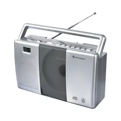 UKW-Kofferradio RCD1185 mit CD-Spieler silber grau