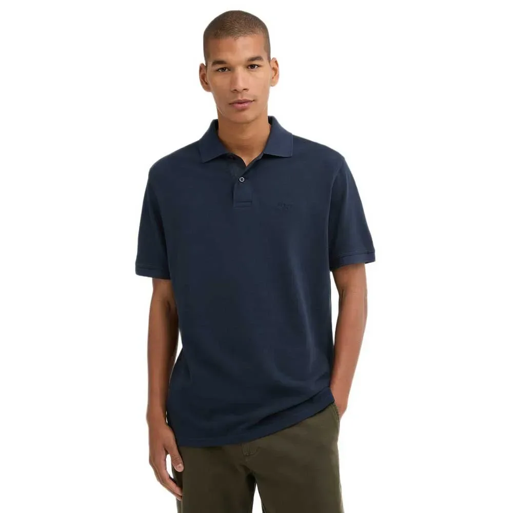 Polo A Maniche Corte Washed Washed Navy XL - Barbour - FashionsVida
