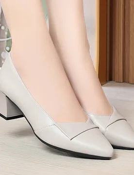 AIYUQI Women Pointed Toe Pumps Chunky Block Heel Slip On Women Dress Shoes Office Work Shoes Ladies Formal Party Mid Heel  - Aliexpress - FashionsVida