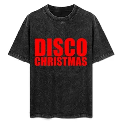 Disco Christmas T-Shirt Lightweight Basic Short Sleeve Shirt