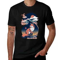 Japanese Fox T-Shirt Performance Workout Short Sleeve Tee T-Shirt