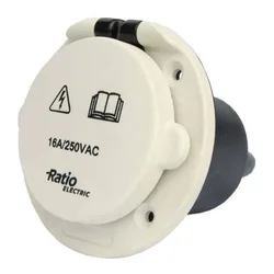 On Board Plug 16a 250v White One Size unisex