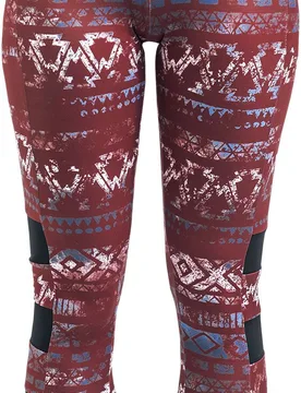Leggings für Damen rot "Leggings With Aztec Print" von - Frauen - female - RED by EMP - FashionsVida