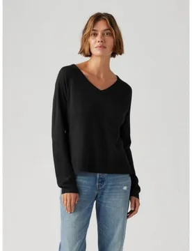 Levi's Womens Caviar Petal -Neck Sweater - Female - Black - X-Small - Levis - FashionsVida
