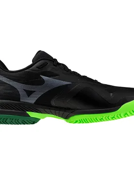 Wave Exceed Court Padel Shoes Black / Foliage Green / Glowing Apple UK 11 - Mizuno - FashionsVida