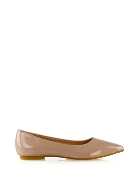 Women's 'Cordelia' Slip on Pointed Toe Flat Ballerina Pump Shoes in Nude Size: 8 - Nude - Size: 8 - XY London - FashionsVida
