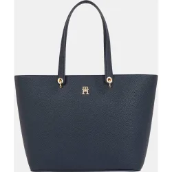 Tote grande en con logo TH y cremallera