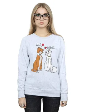 Women's The Aristocats We Go Together Sweatshirt in Grey Size: Small - Grey - Size: S - Disney - FashionsVida